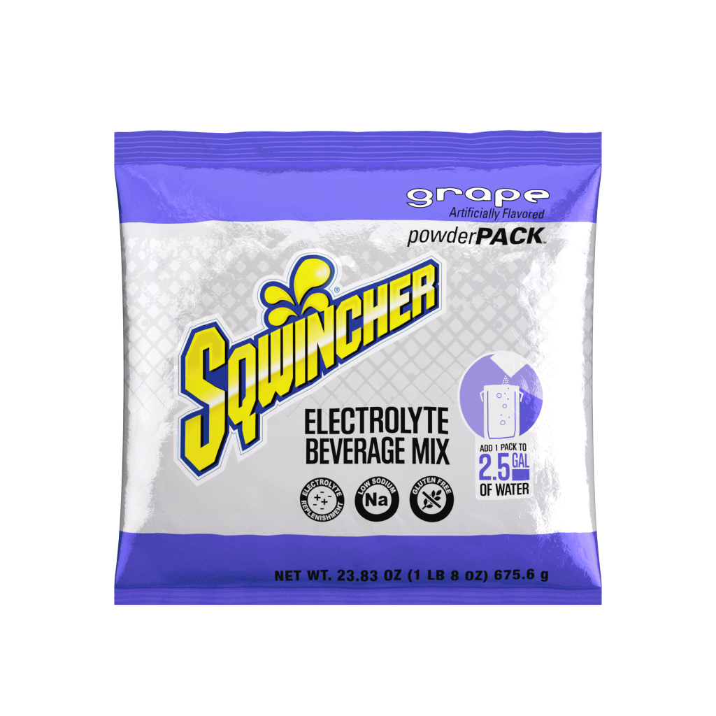 Sqwincher® 23.83oz  Powder Pack Bag Electrolyte Beverage Mix Concentrate, Grape